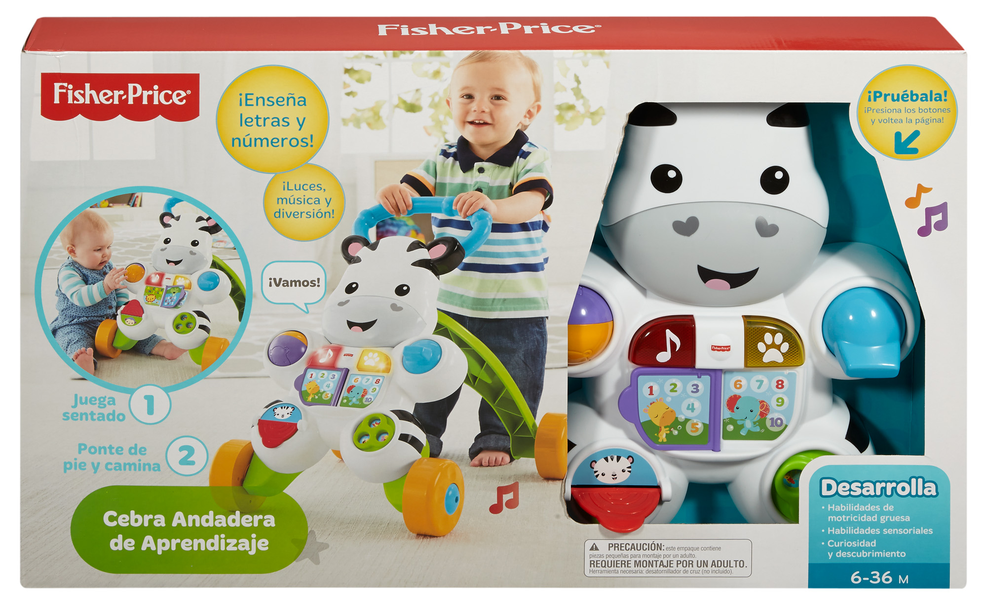Fisher Price Cebra Andadera De Aprendizaje Mattel image number null