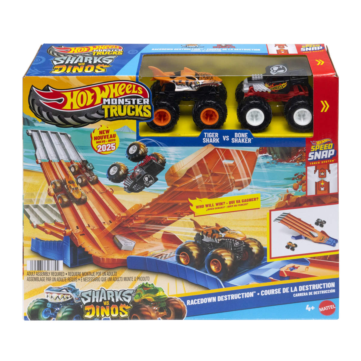 Pista Hot Wheels Monster Trucks Carrera De Destrucci&oacute;n image number null