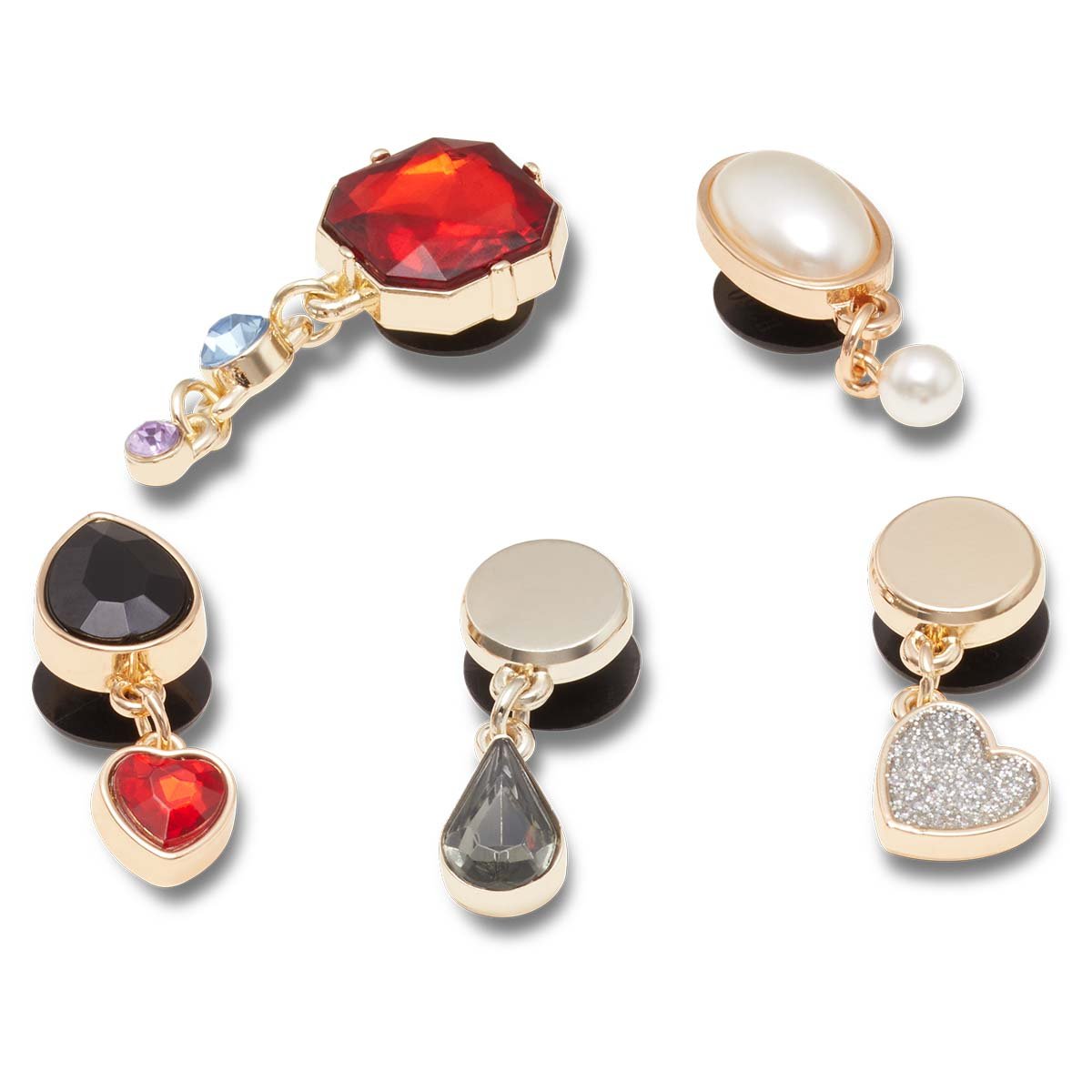 Set 5 Pack Accesorios Crocss Gemas Dropped para Mujer image number null