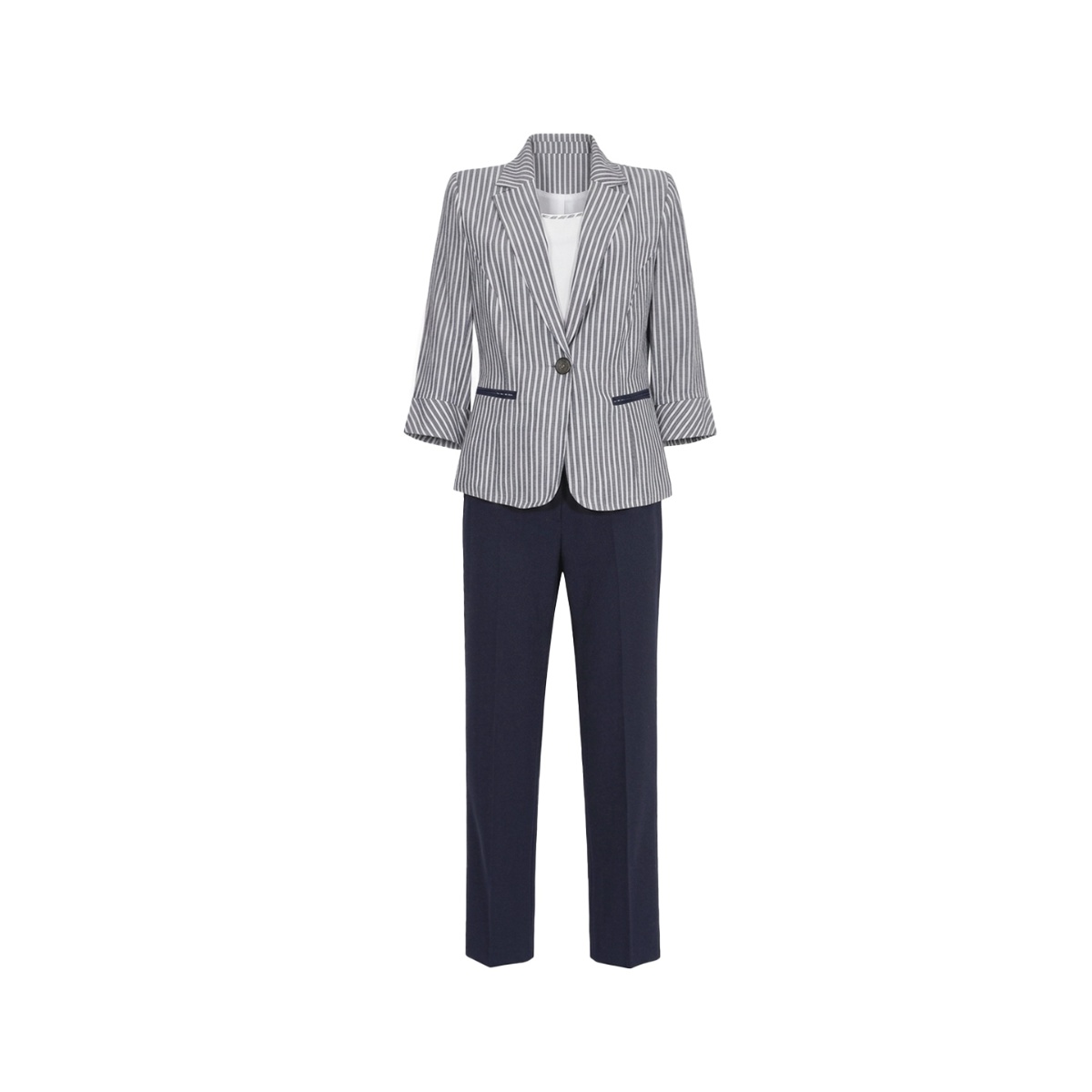 Conjunto Saco Y Pantal&oacute;n Lisos Joces Para Mujer image number null