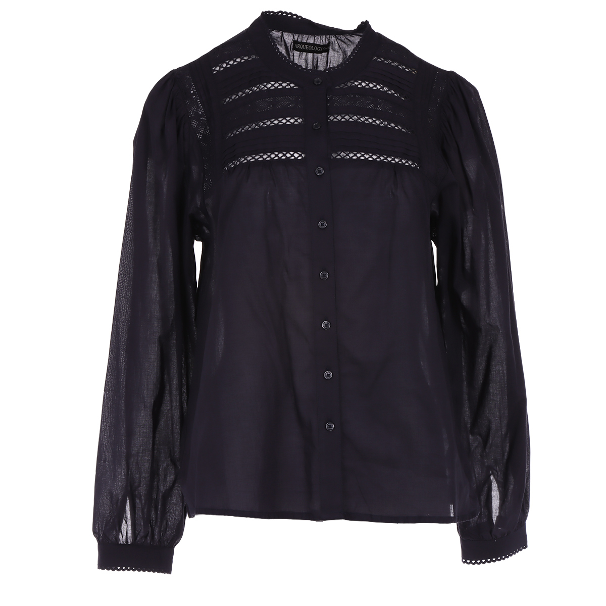 Blusa de Encaje y Manga Larga Arqueology para Mujer image number null