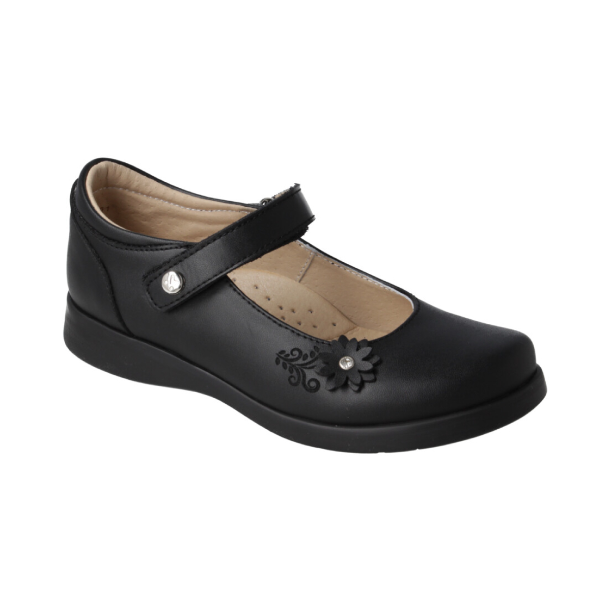 Zapato Escolar Karsten Aplicaci&oacute;n Flor para Ni&ntilde;a image number null