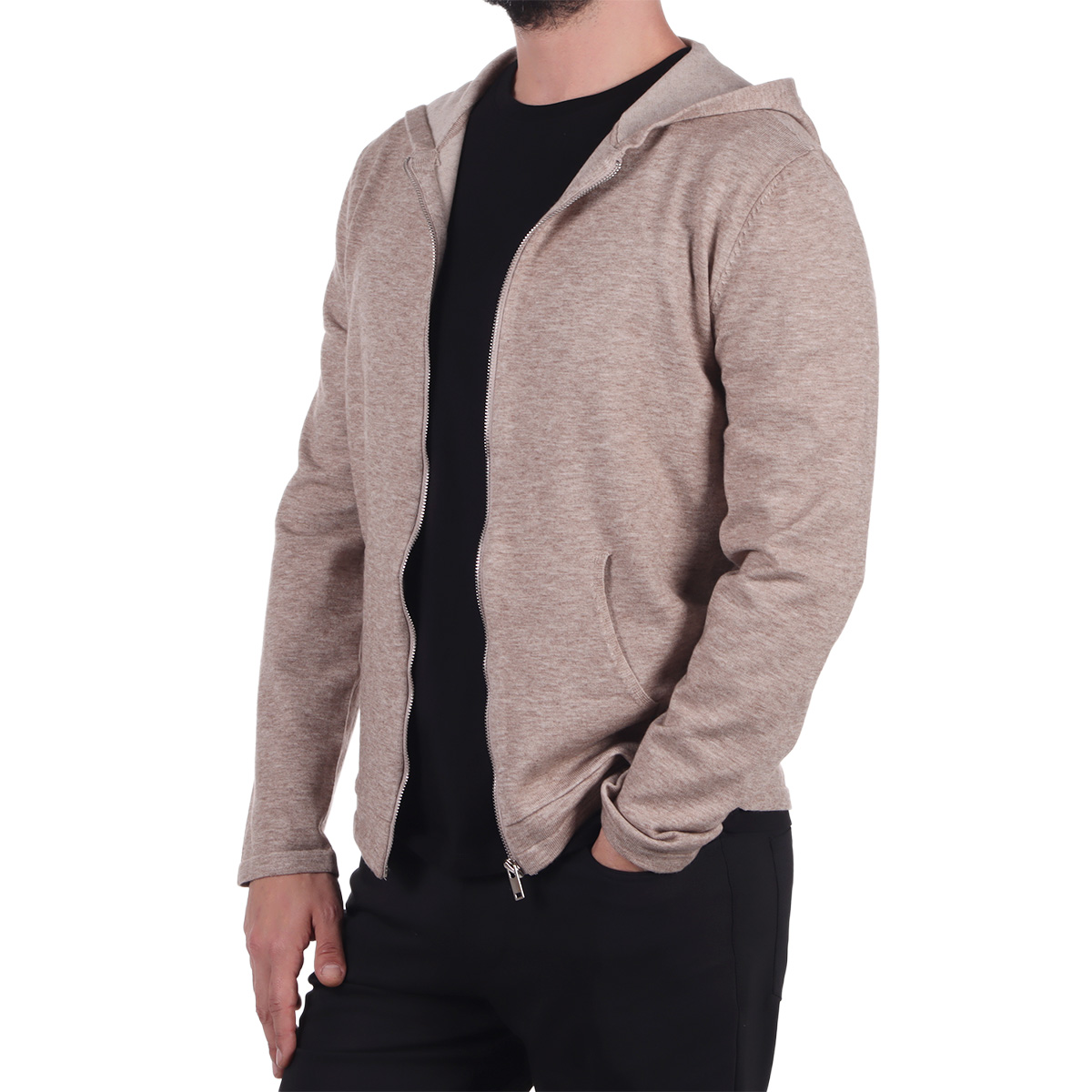 Sudadera Abierta con Capucha Bruno Magnani para Hombre image number null