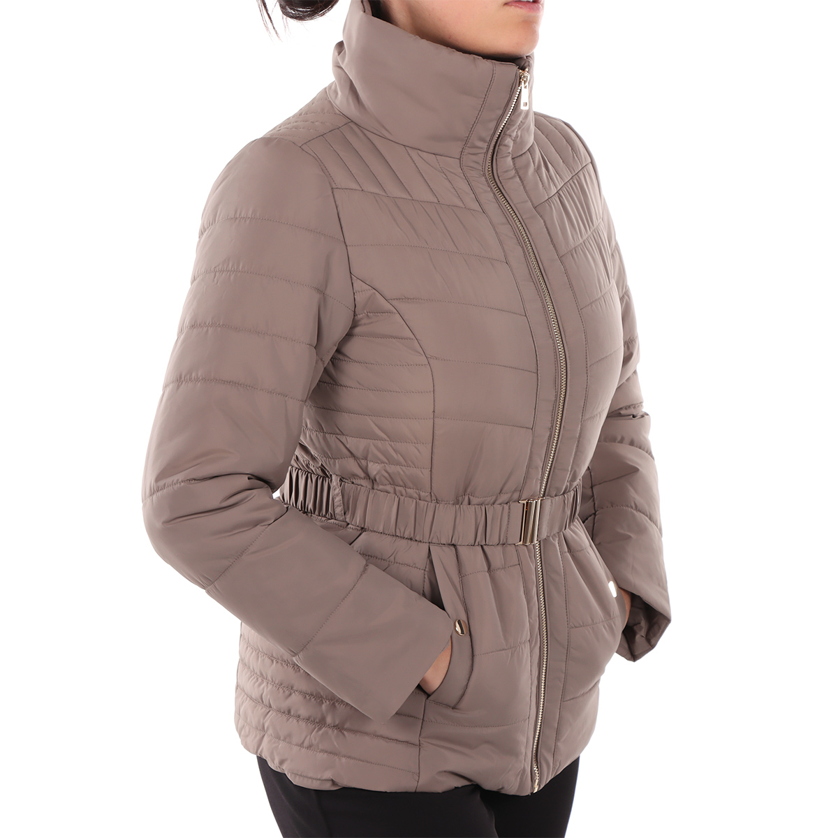 Chamarra Acolchada con Cintur&oacute;n Life Styler para Mujer image number null