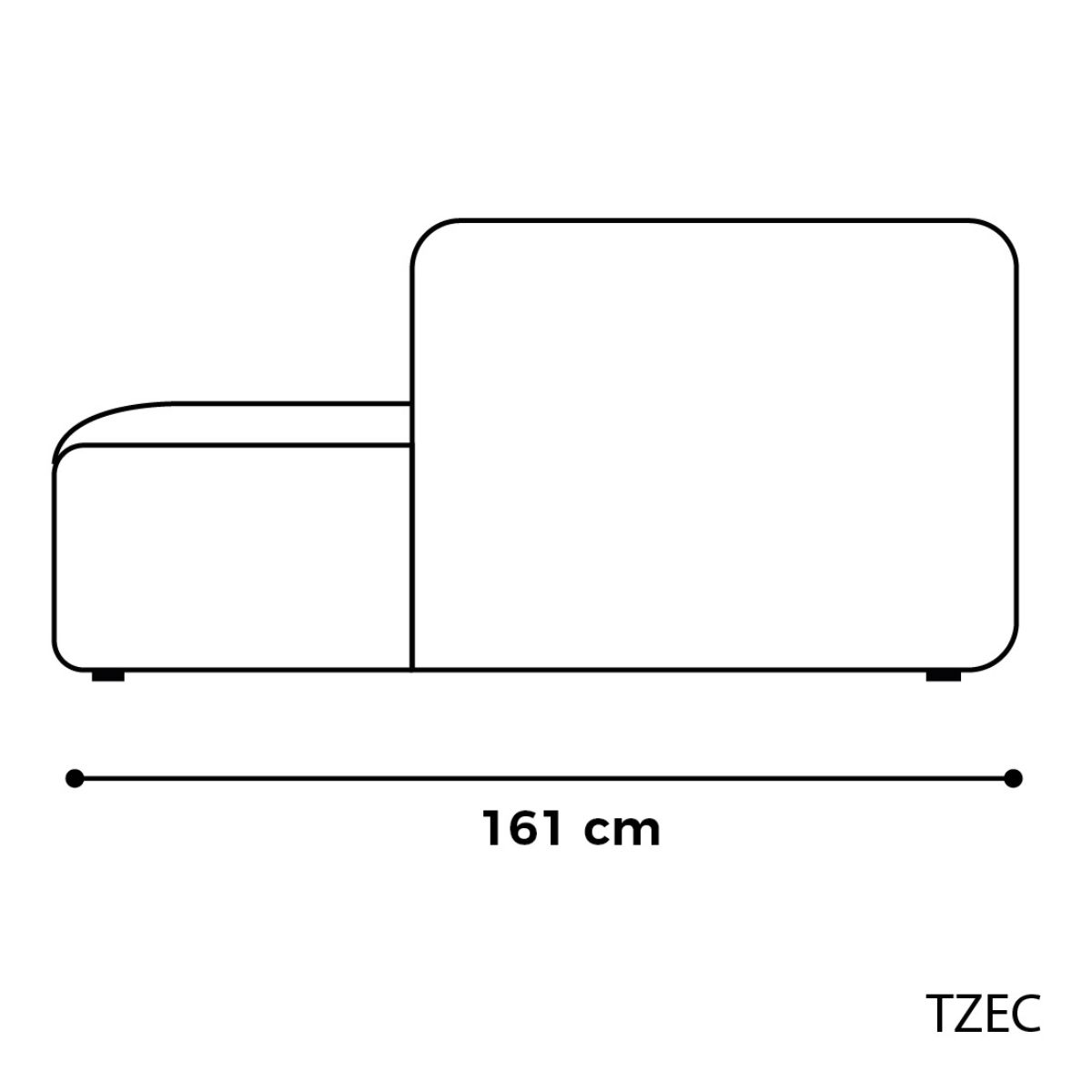 Sala Modular Tzec 2 Derecha Girona Zinc GAUDELE image number null