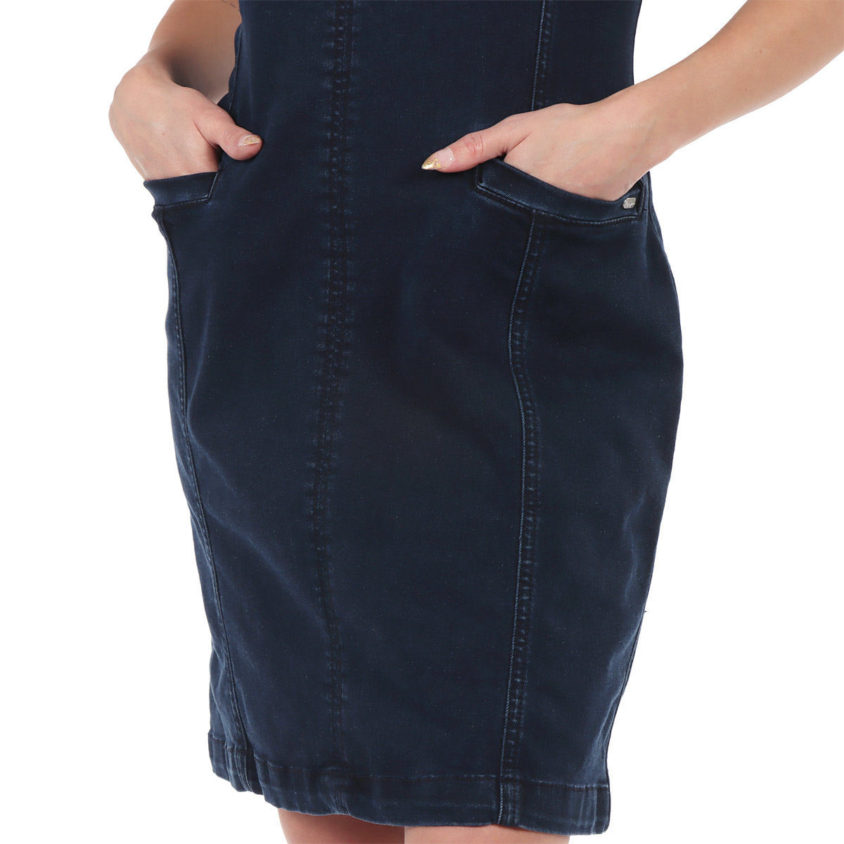 Vestido Denim Casual Cuello Redondo Pepe Jeans Mujer image number null