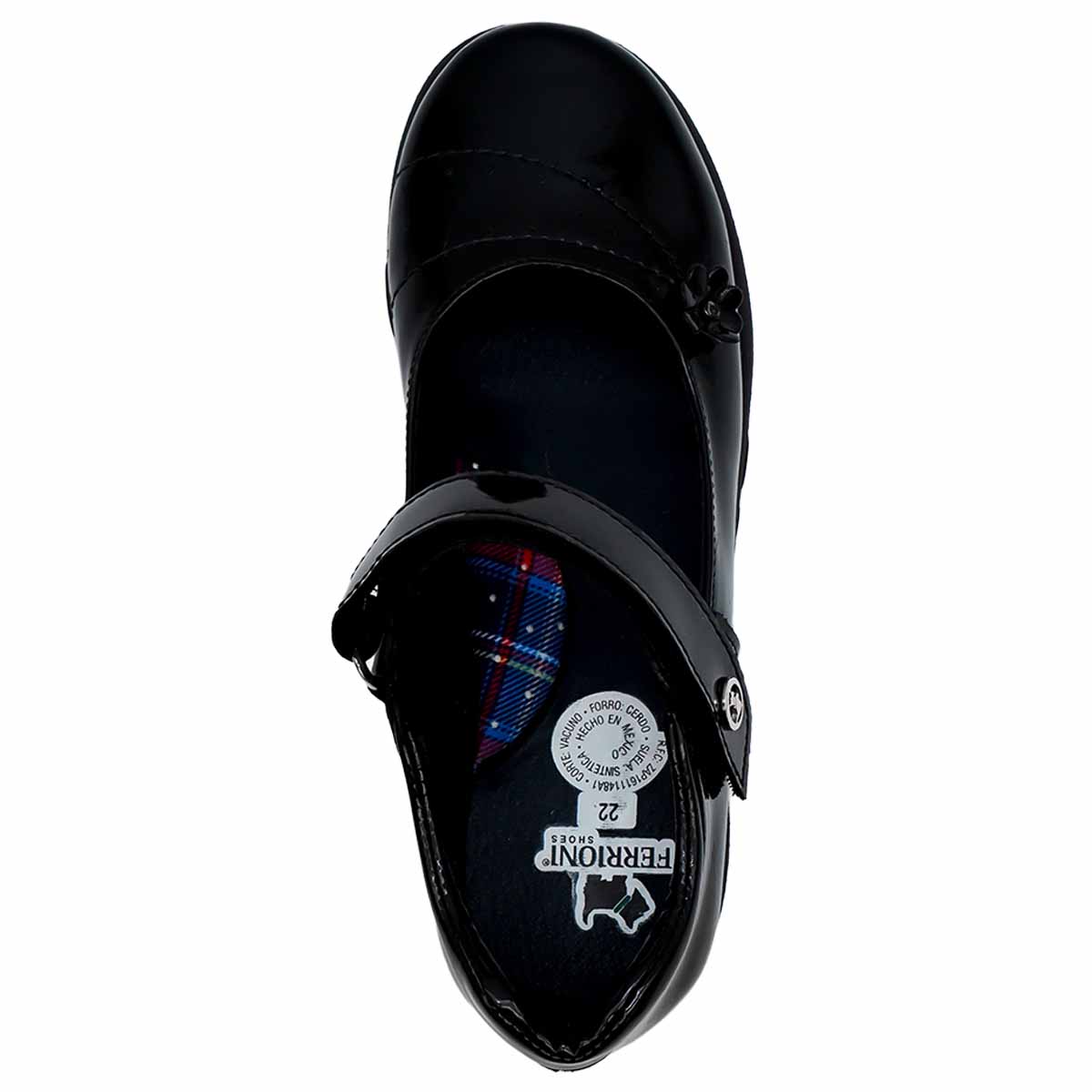 Zapato Escolar en Charol Ferrioni con Aplicaci&oacute;n para Ni&ntilde;a image number null