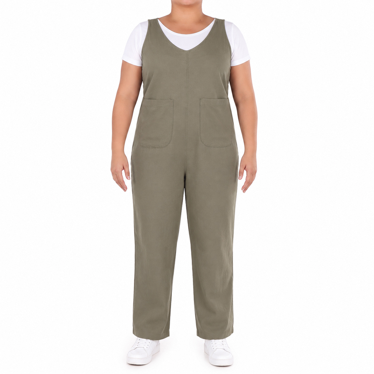 Overall Lino Viscosa Casual Jeanious para Mujer Curvy image number null