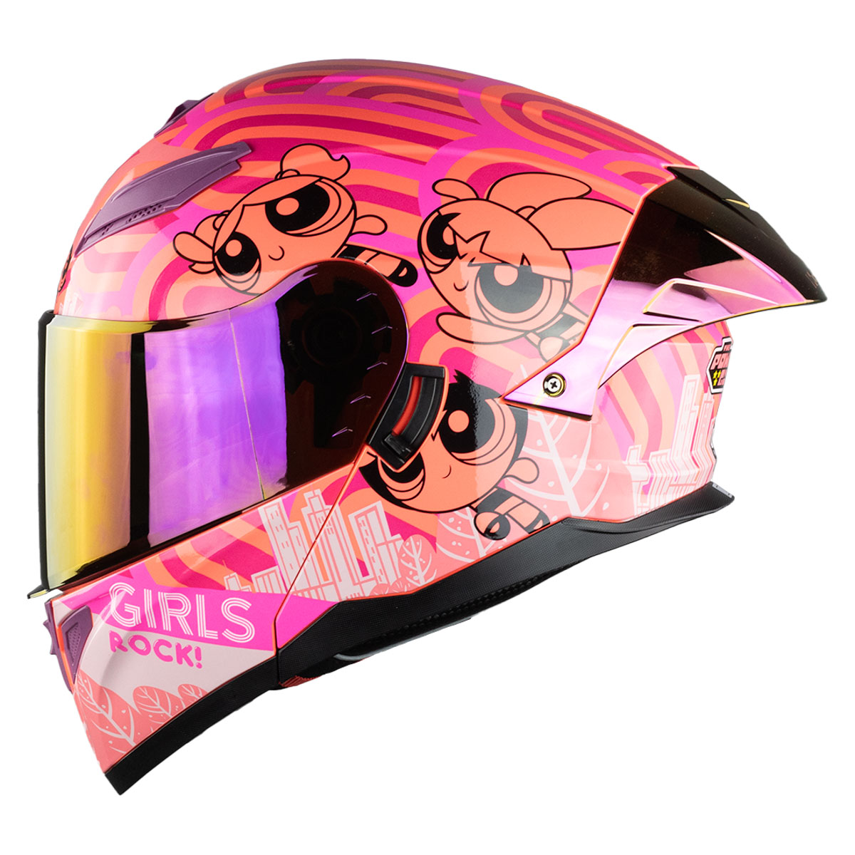 CASCO ABATIBLE STARK CN CHICAS SUPERPODEROSAS ROSA image number null