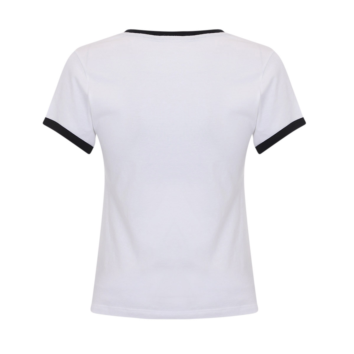 Playera Con Bies En Combinaci&oacute;n Jeanious Para Mujer Junior image number null
