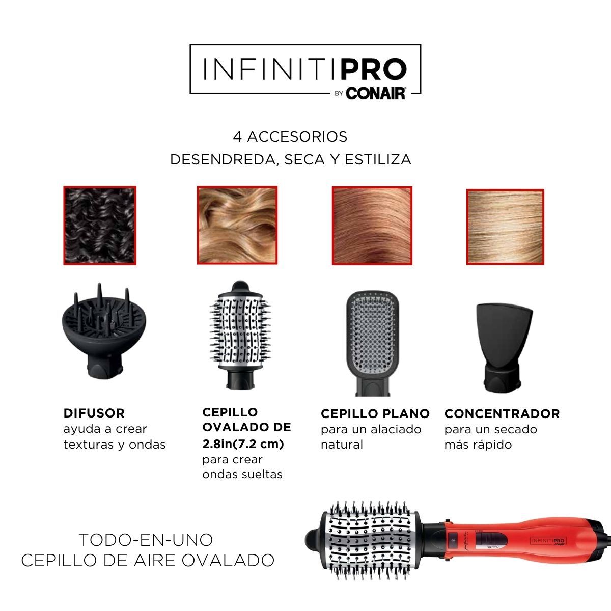 Infiniti Pro Cepillo de Aire Ovalado Conair image number null