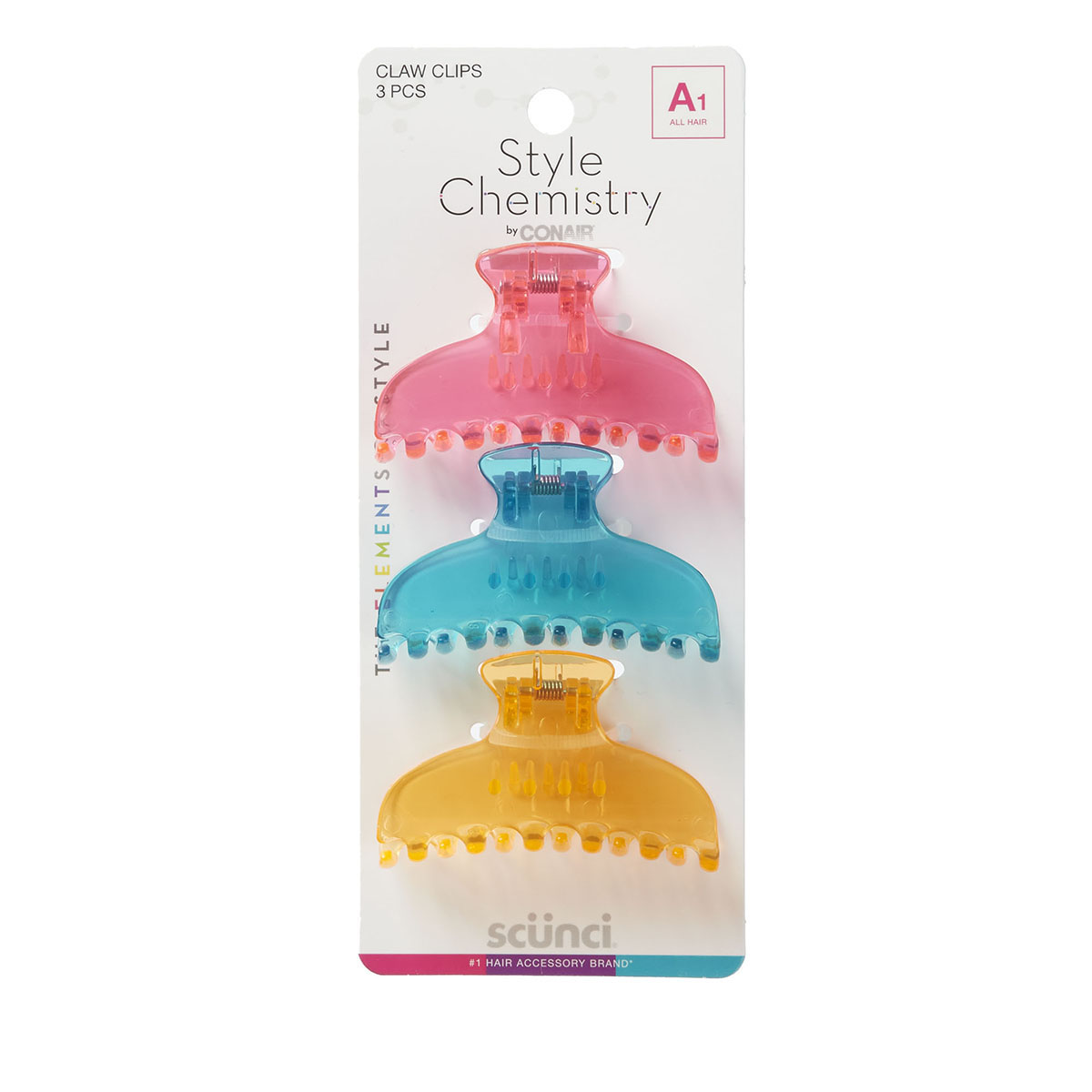 Pinzas Transparentes Chemestry Scunci 3 Pzs image number null