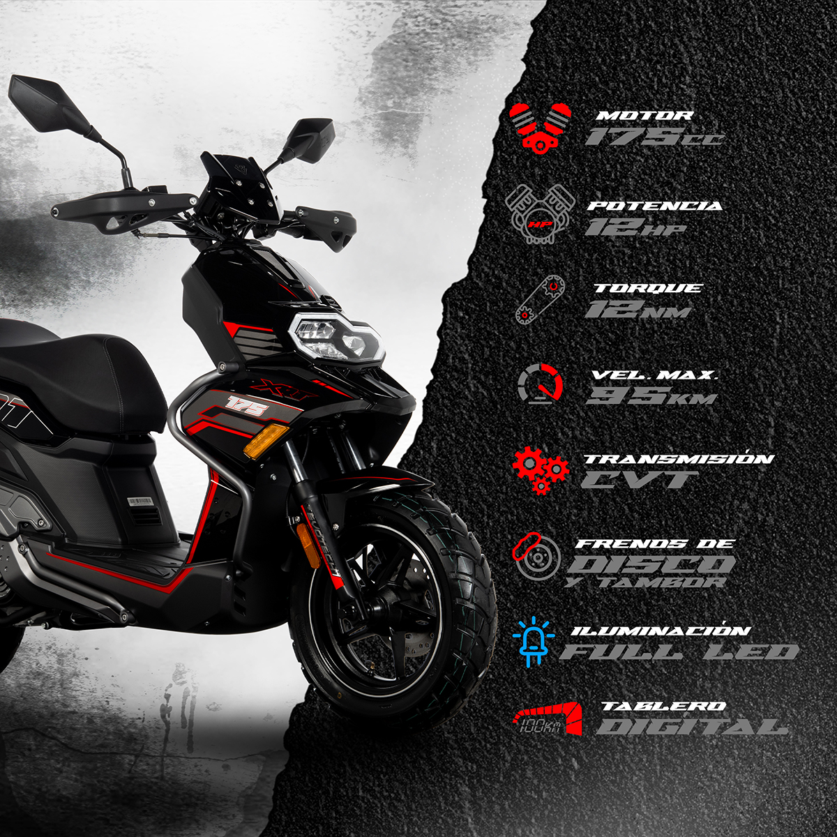 Motoneta Mb Xrt 175Cc Rojo 2027 image number null