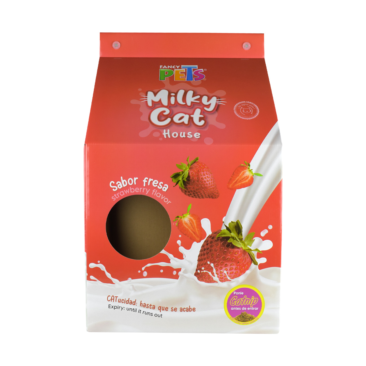 Casa de Cart&oacute;n Fancy Pets Fresa Rascador para Gato image number null