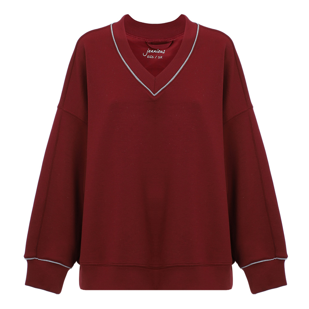 Sudadera Cuello V Jeanious Para Mujer Curvy image number null