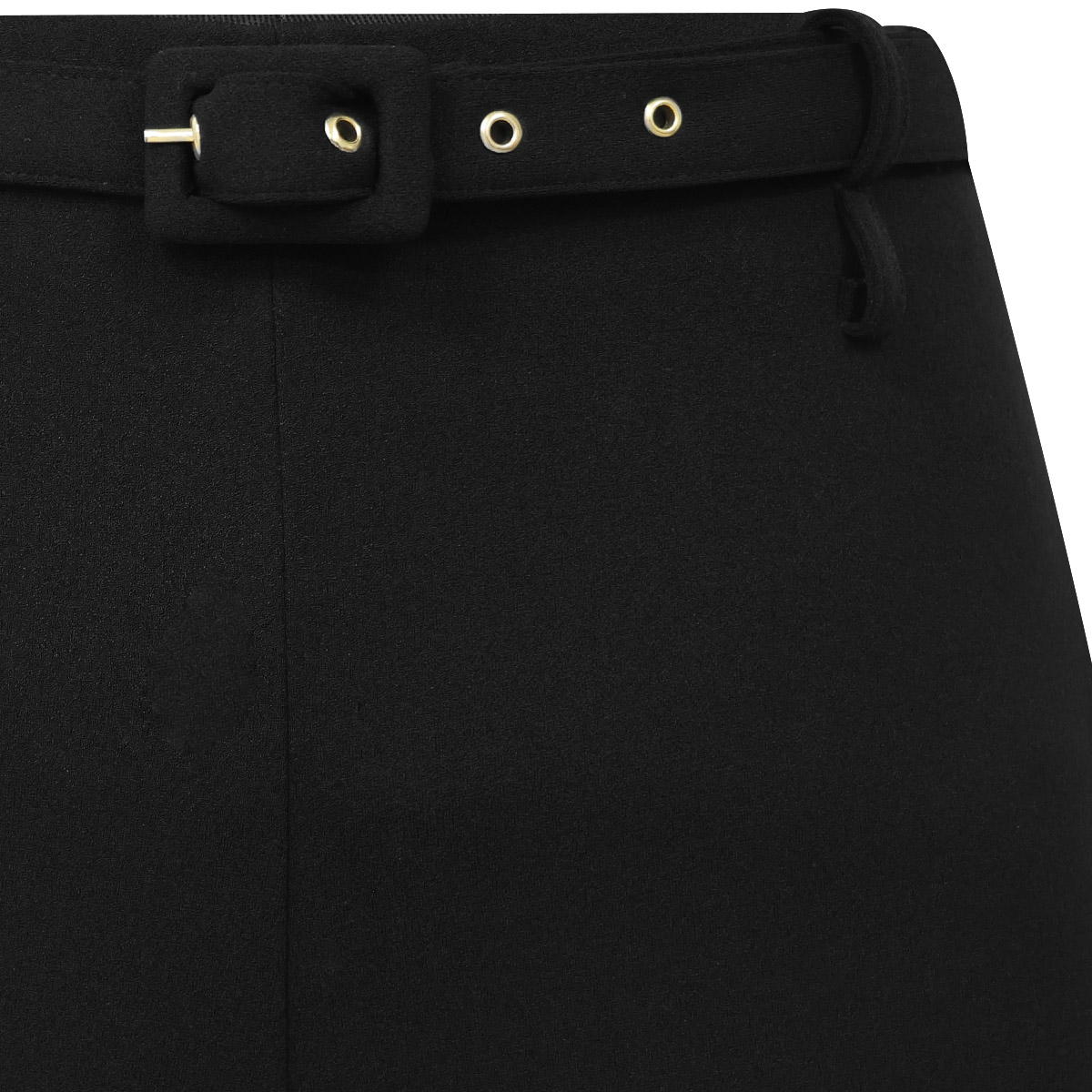 Leggings negros de corte flare y cintur&oacute;n para Mujer Petite JUST BY BASEL image number null