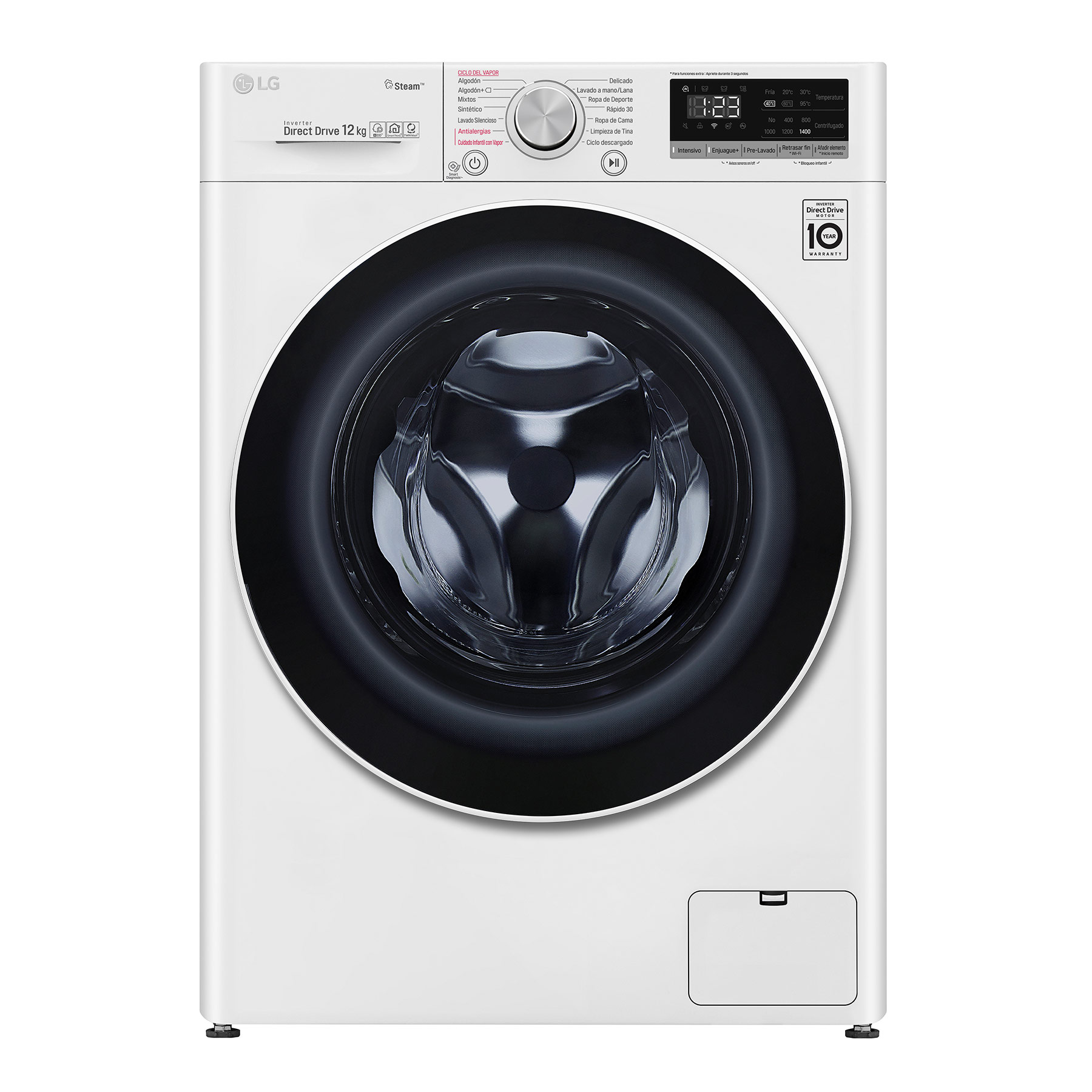 Lavadora LG Carga Frontal AI DD&trade; 12kg - WM12WVC4S6 image number null