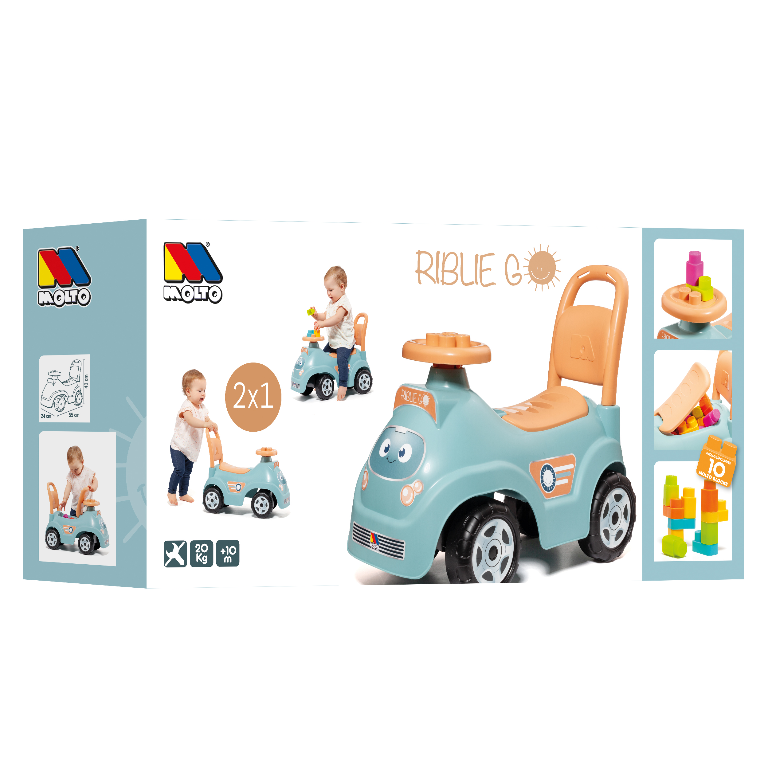 Montable Riblie Go Con Bloques Azul Molto image number null