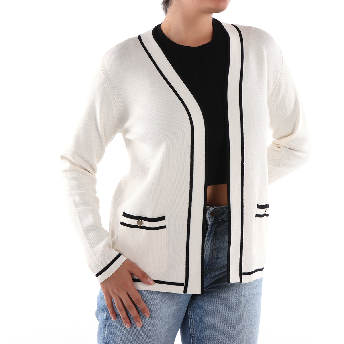 Ensamble Blanco con Detalle de Color Contraste Life Styler para Mujer image number null