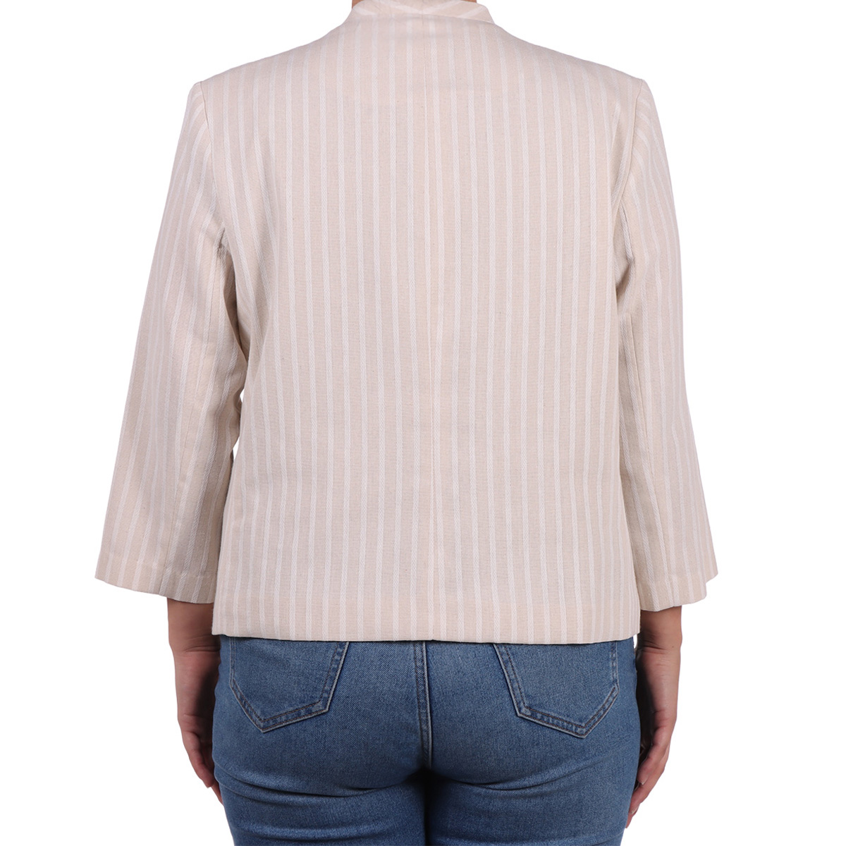 Saco de Rayas Casual Elegante Diva para Mujer Curvy image number null