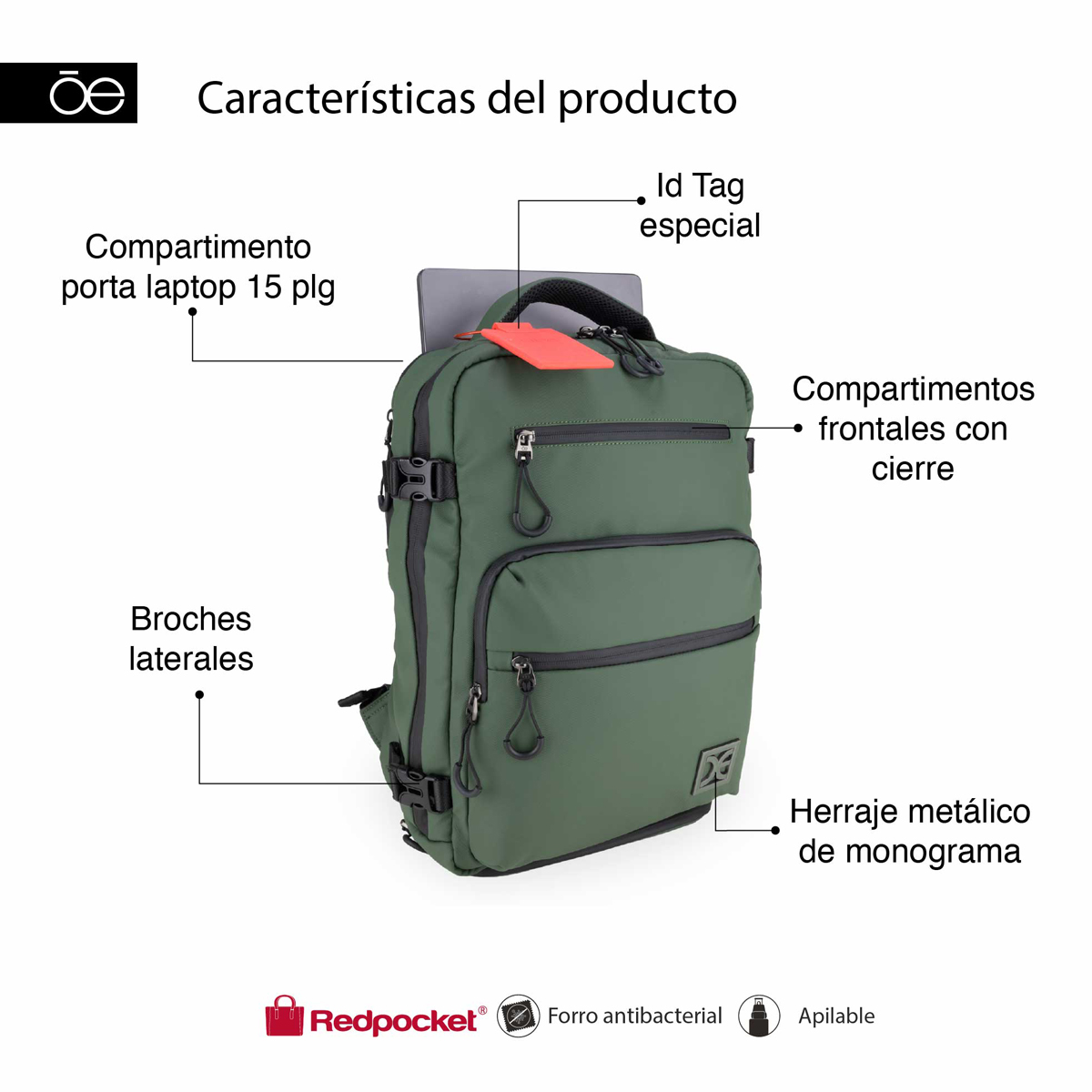 BackPack PortaLapto SS 2EQCO26831VER Cloe image number null