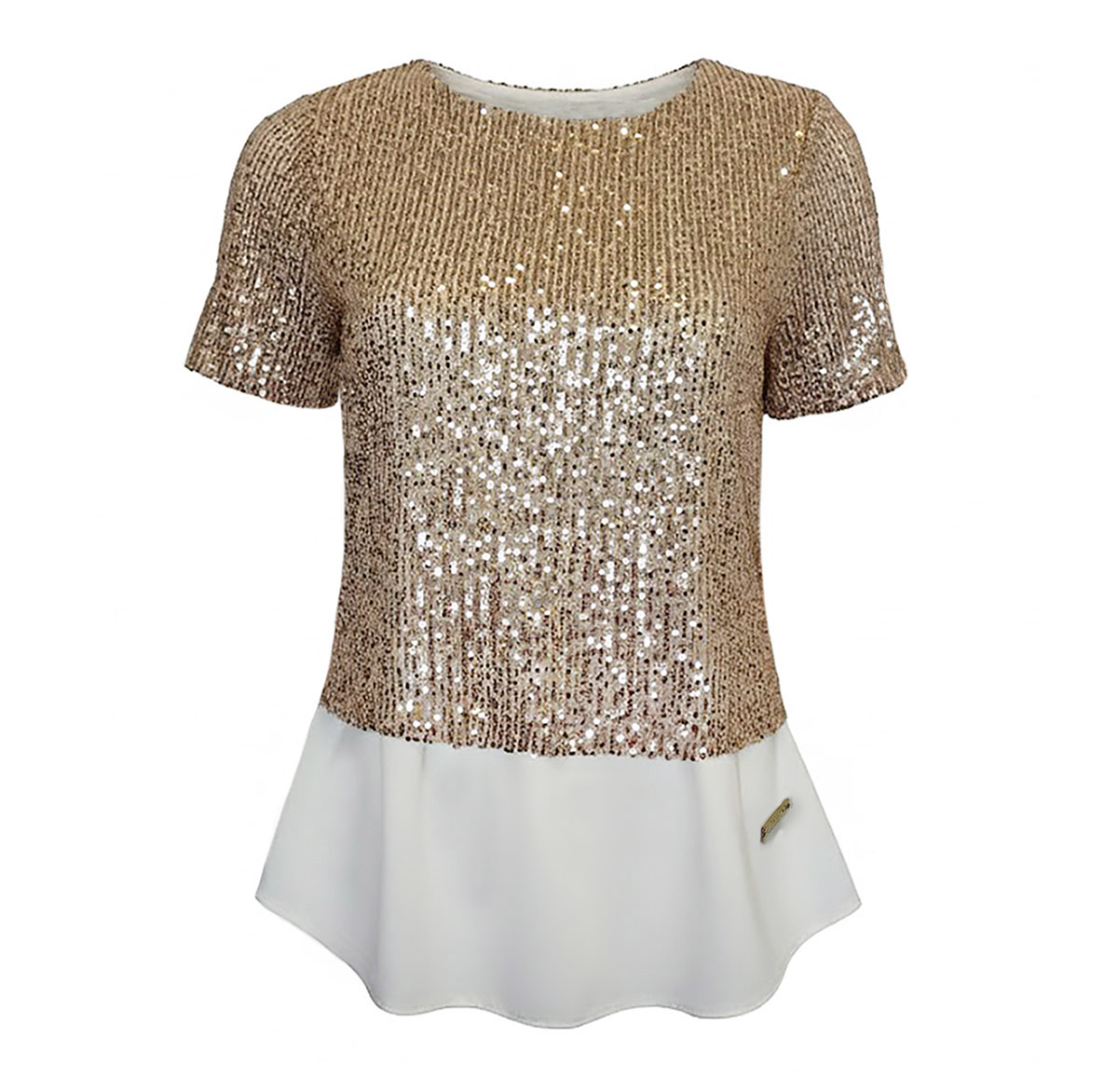 Blusa Con Lentejuelas Chaps  Para Mujer image number null