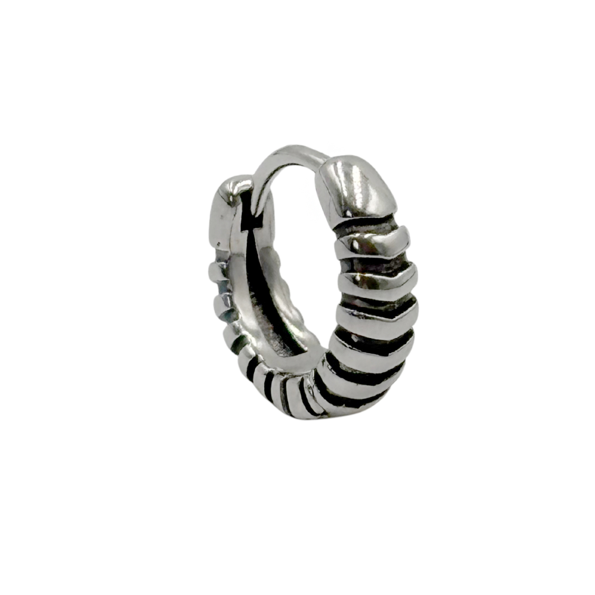 Arracadas Rallado Liso Aktuales para Hombre image number null