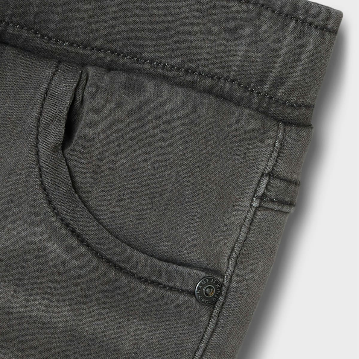 Jeans Efecto Deslavado Cintura Jogger Name It con Jareta para Beb&eacute; Ni&ntilde;o image number null