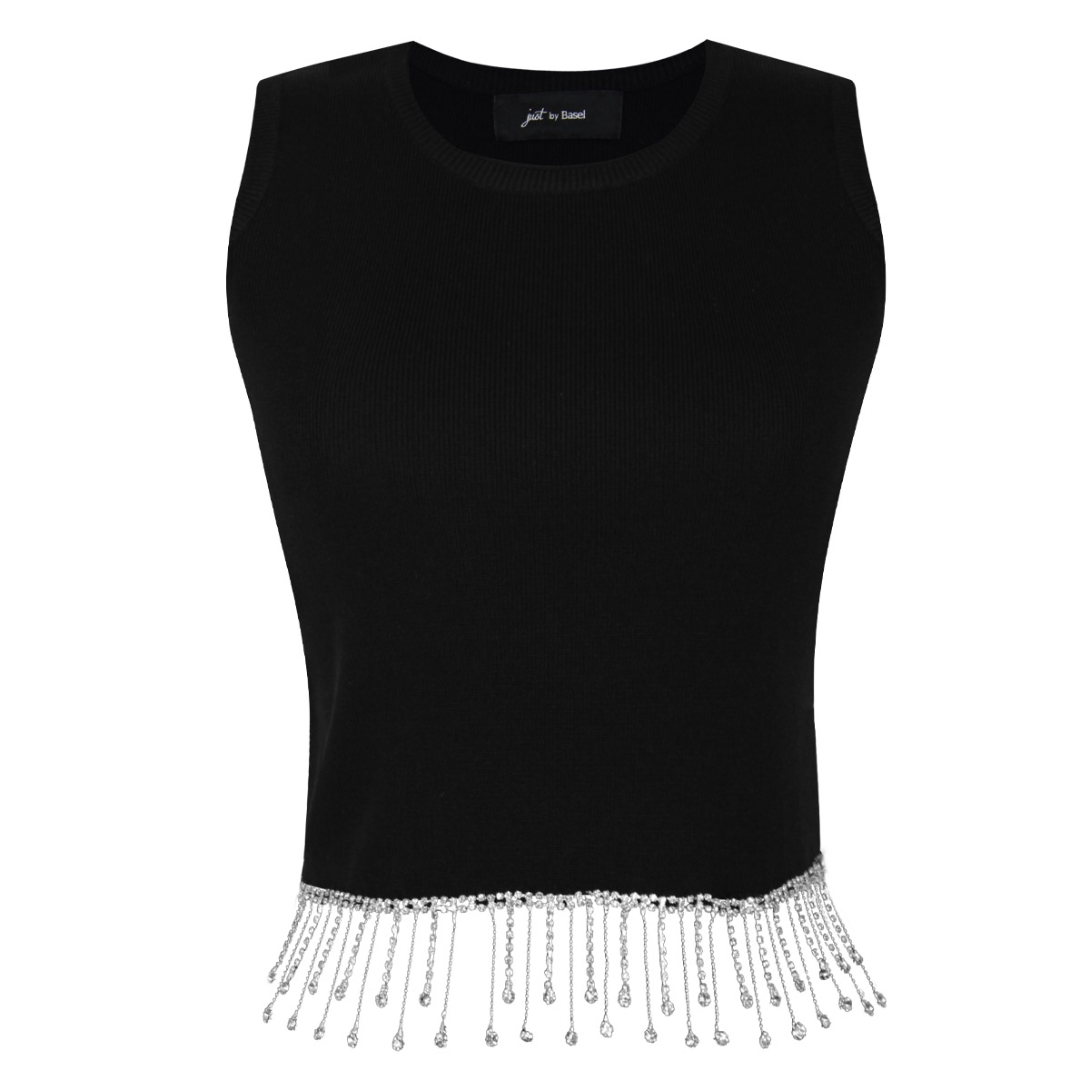 Blusa de punto con tiras de cristal para Mujer Petite JUST BY BASEL image number null
