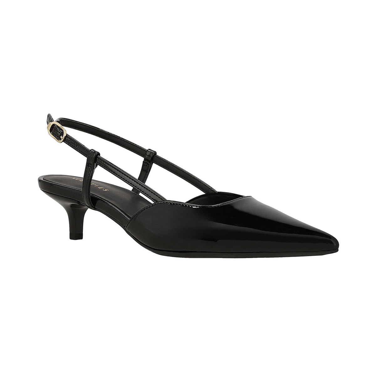 Zapatilla Dise&ntilde;o Tipo Slingback Westies Negro con Punta Fina para Mujer image number null