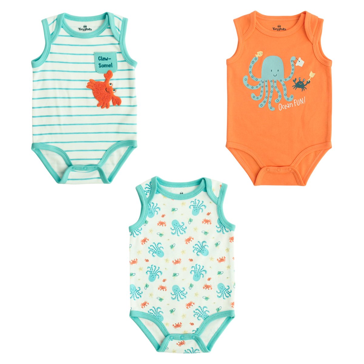 3 Pack Body Sin Manga Tiny Tots Beb&eacute; Ni&ntilde;o image number null