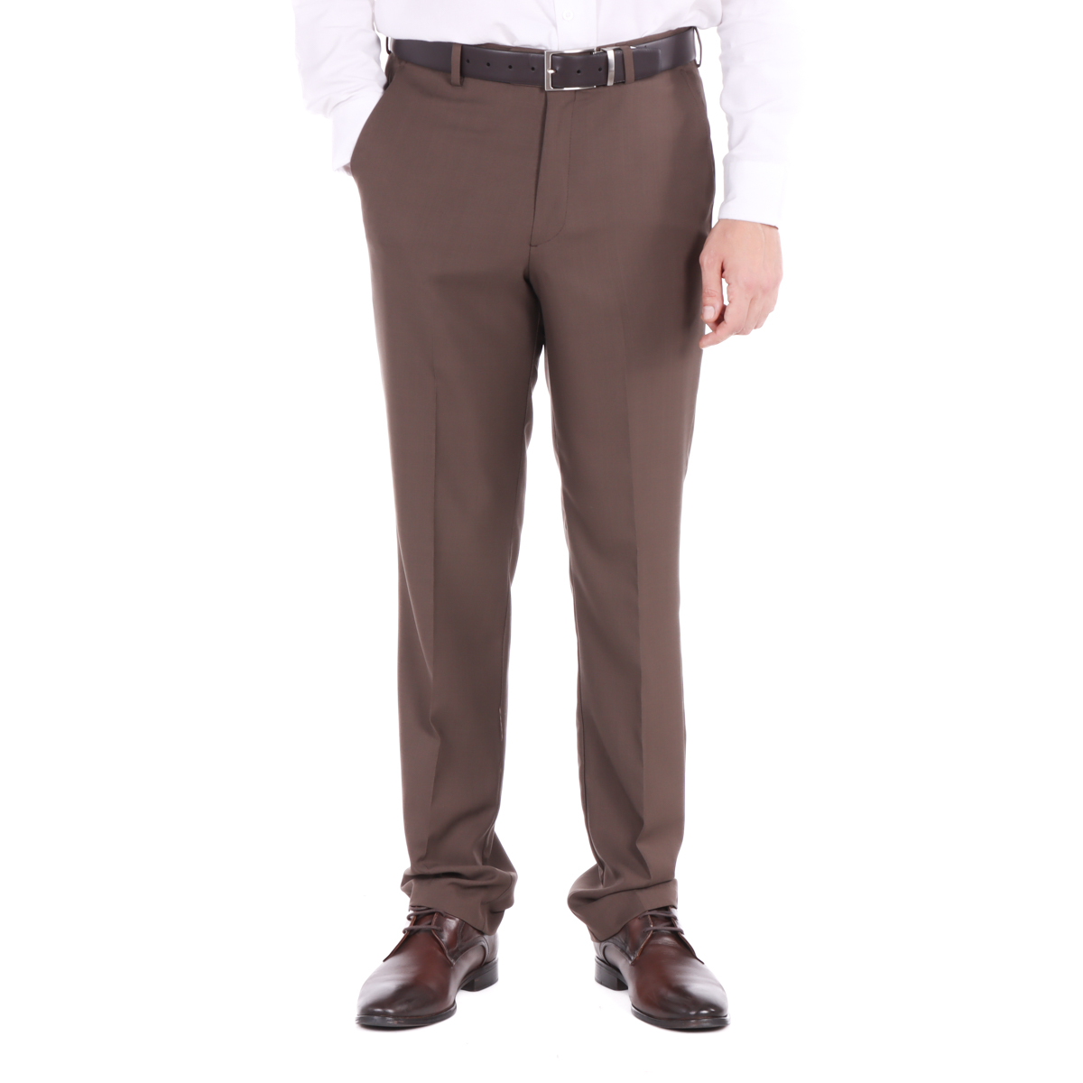 Pantal&oacute;n de Vestir Carlo Corinto Hombre Regular Fit Caf&eacute; image number null