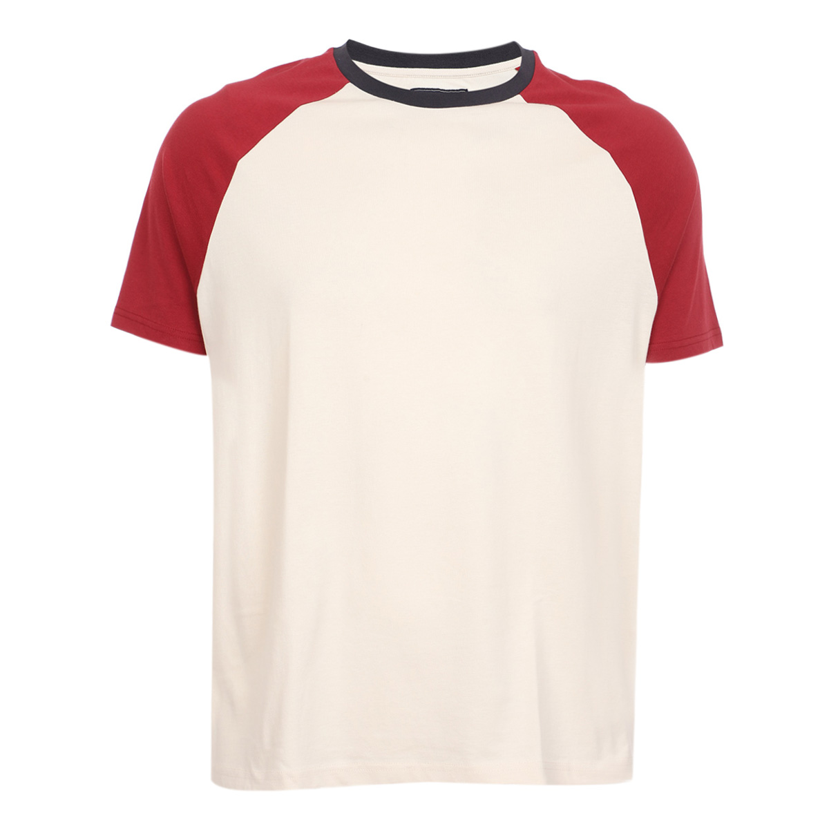 Playera Manga Ranglan Contraste Jeanious Cuello Redondo para Hombre Plus image number null
