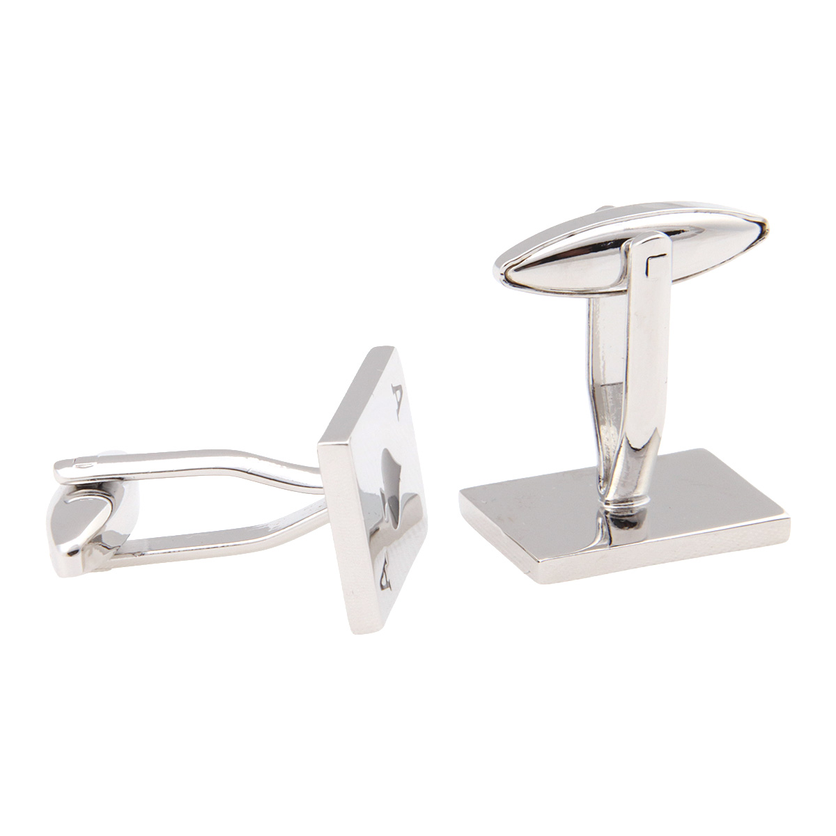 Mancuernillas As de Picas Plata Lat&oacute;n Carlo Corinto para Hombre image number null