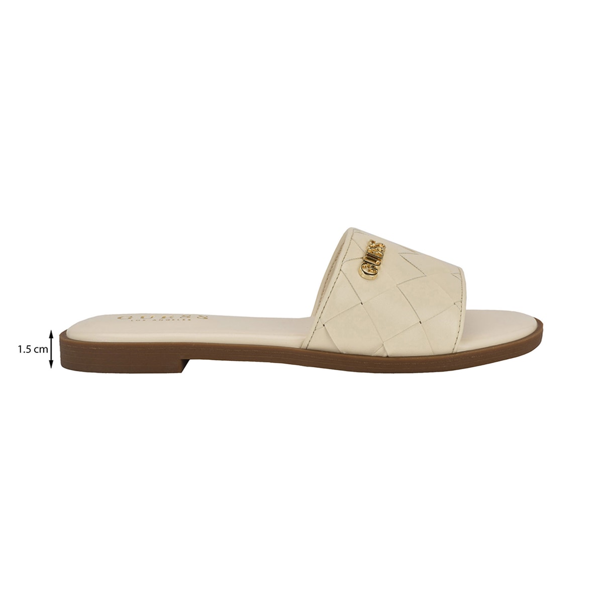 Sandalia con Aplicaci&oacute;n Guess Beige para Mujer image number null