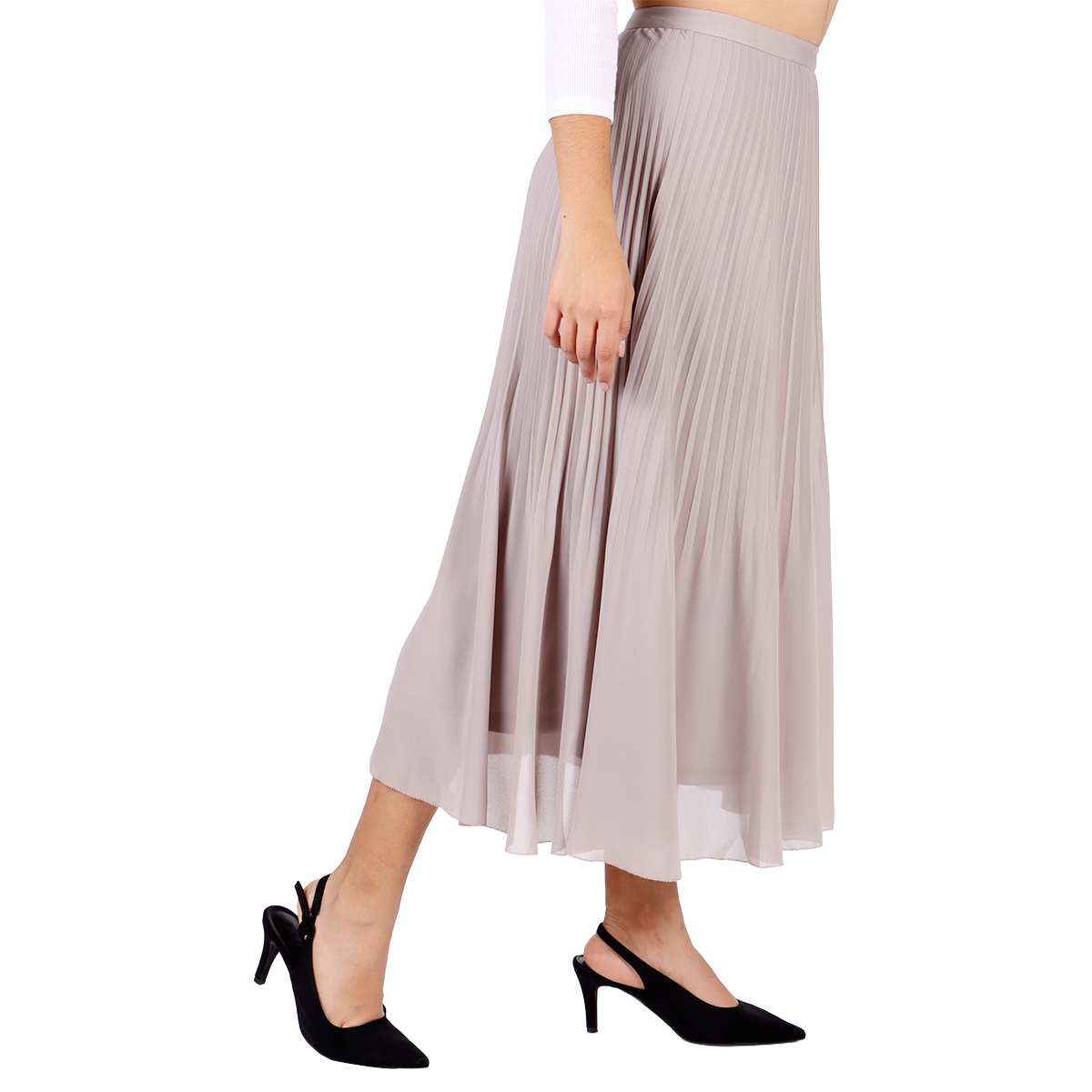 Falda Larga Plisada Black Tape Mujer image number null