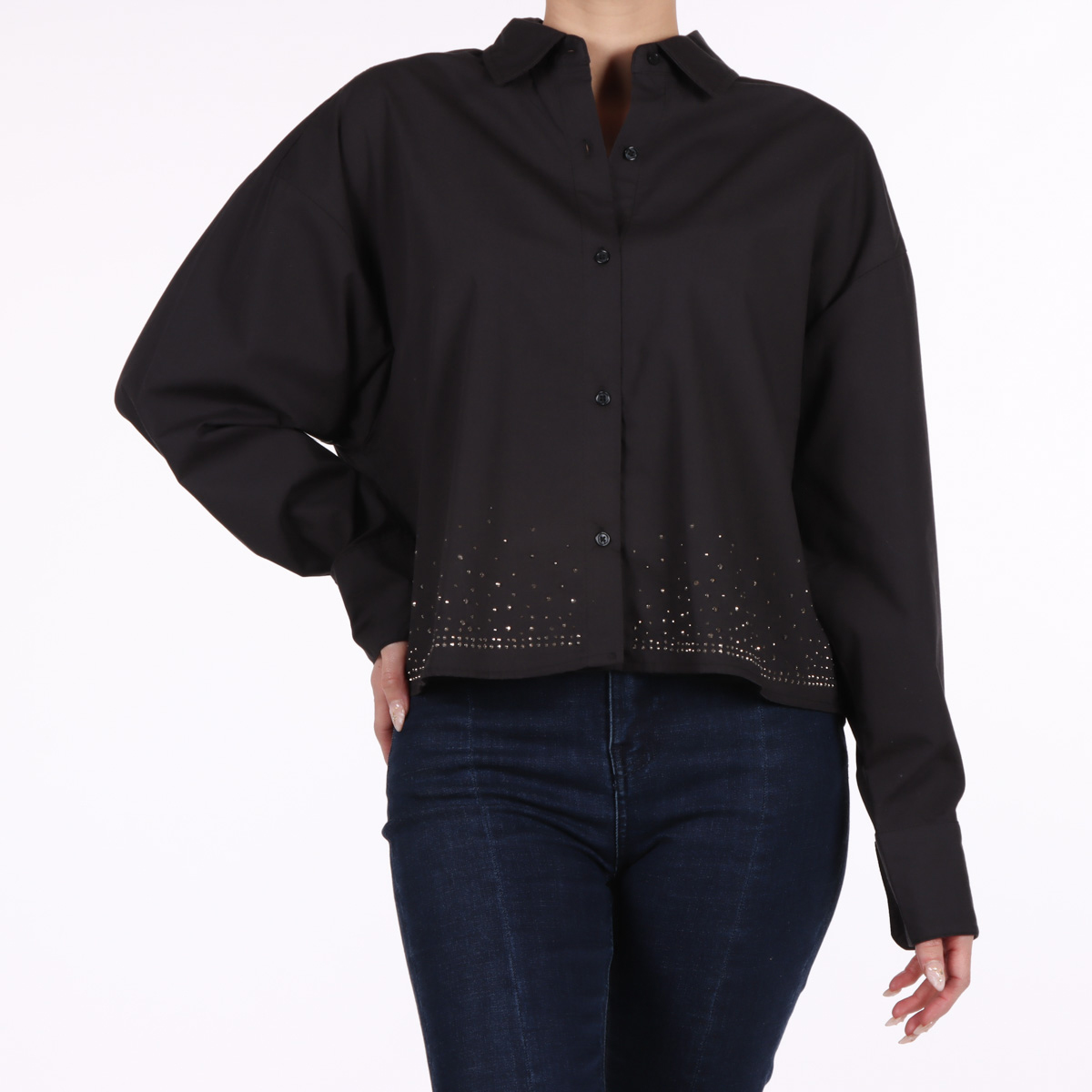 Blusa Piedras Elegante Manga Larga Lifestyler para Mujer image number null