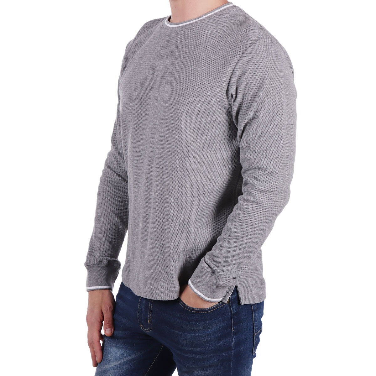 Playera Manga Larga Cuello Redondo Yongster para Hombre image number null