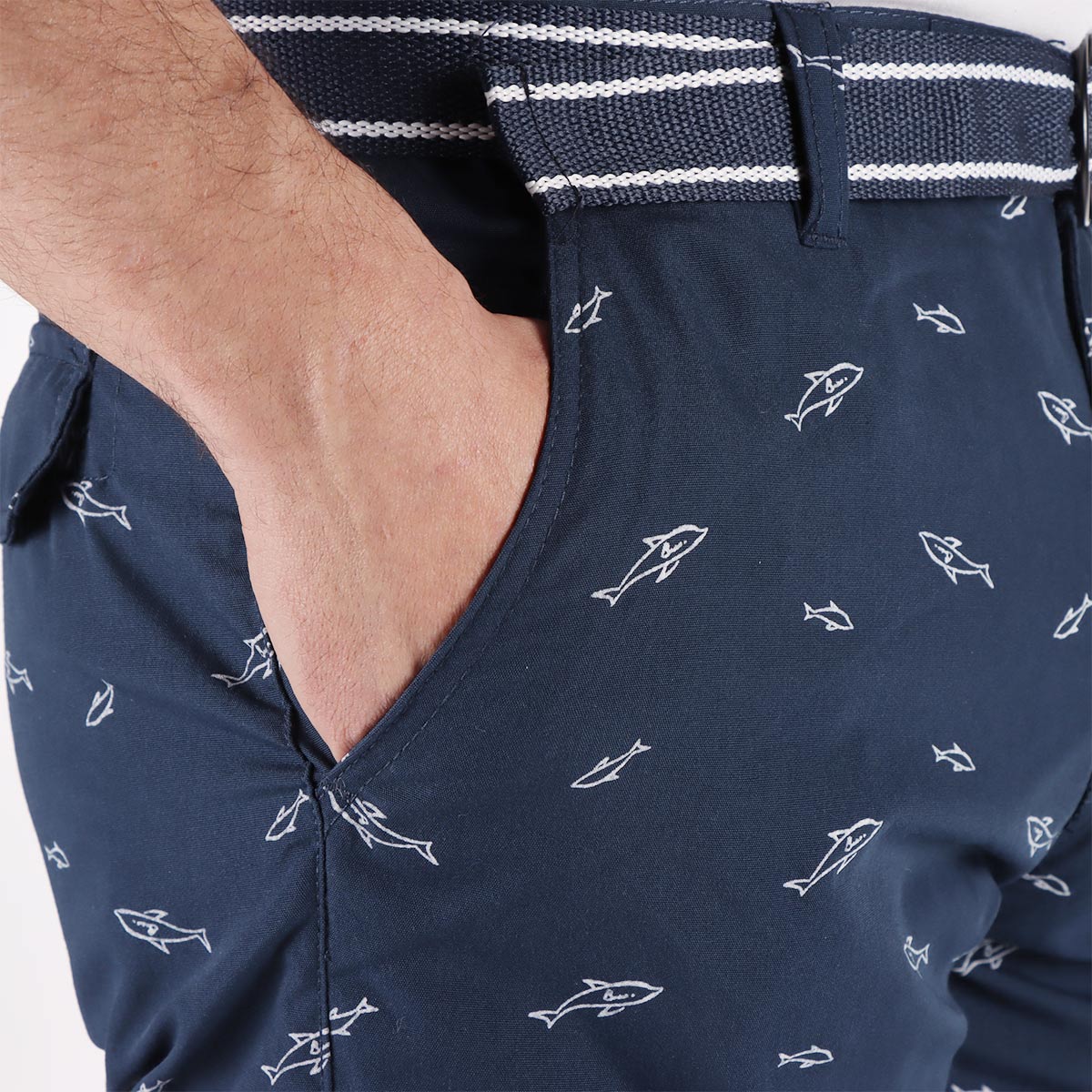 Bermuda Ajuste Regular Print Pescados Tim Men Hombre image number null
