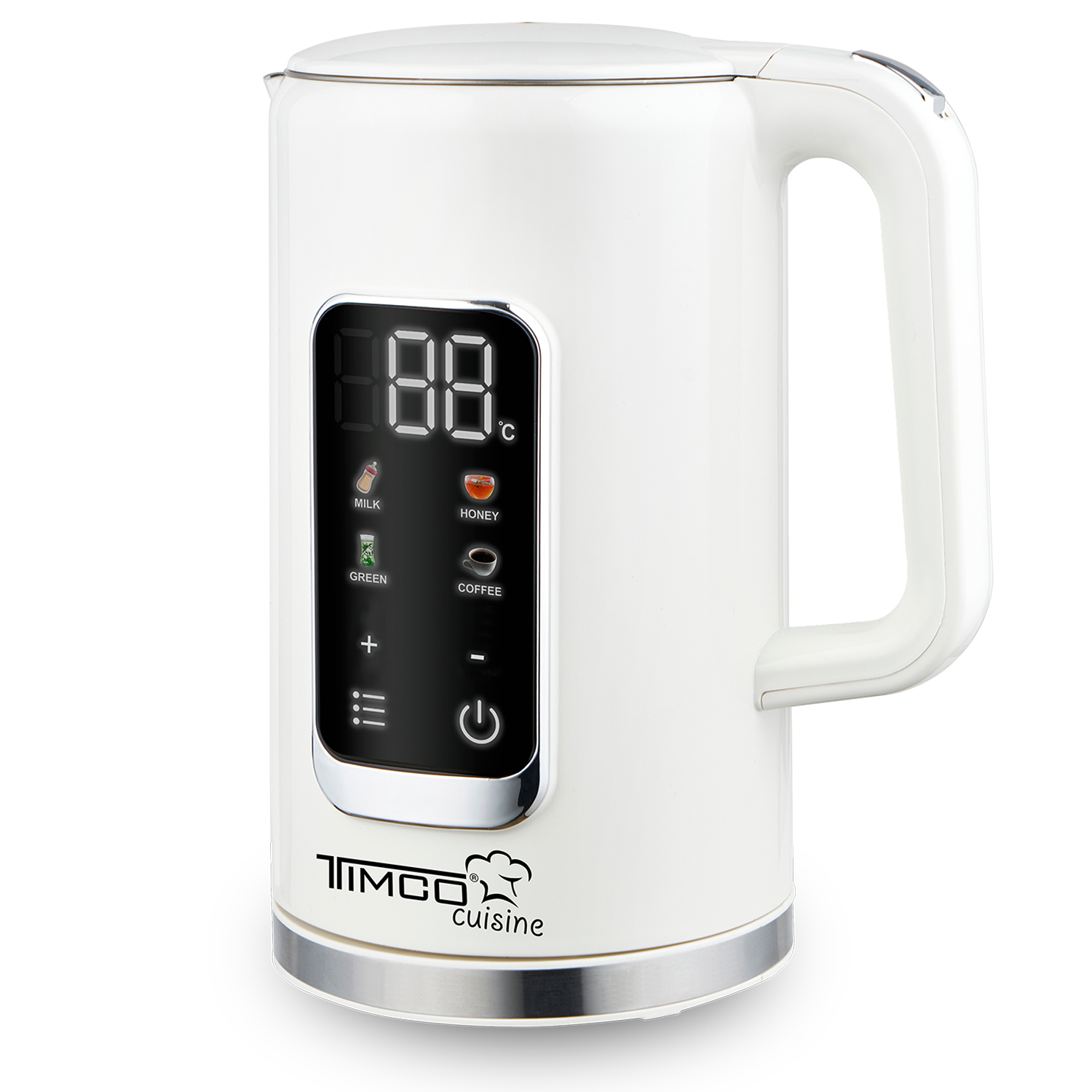 TIMCO Tetera El&eacute;ctrica con Pantalla Digital en Color Blanco y Capacidad de 1700 ml image number null