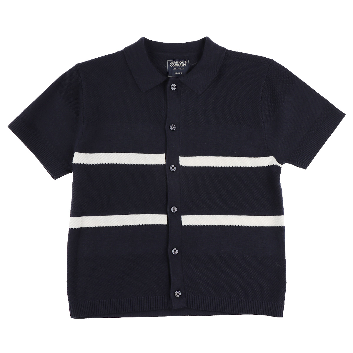 Camisa Tejida de Algod&oacute;n Cuello Polo Jeanious para Ni&ntilde;o image number null