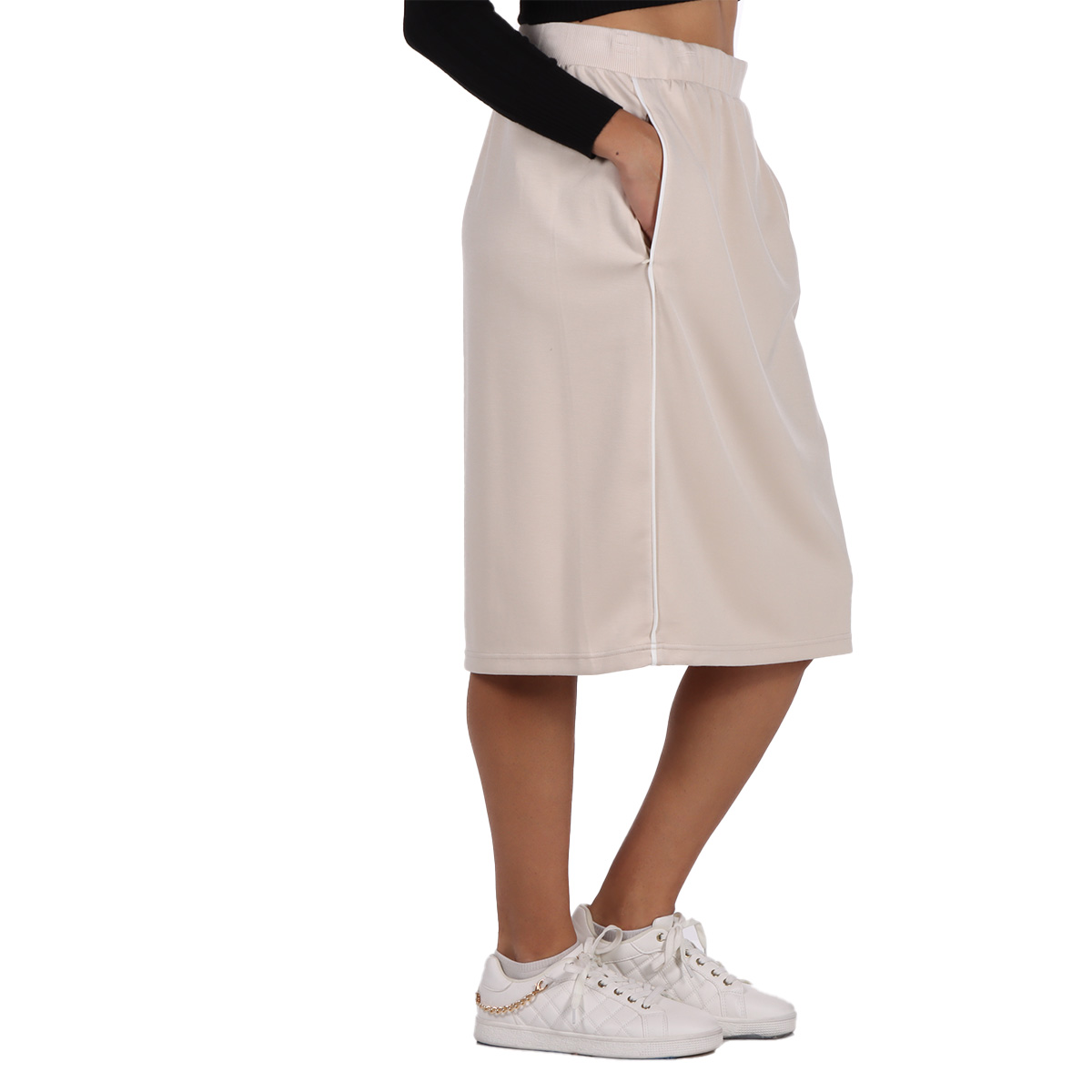 Falda Recta Cintura El&aacute;stica Jeanious para Mujer image number null