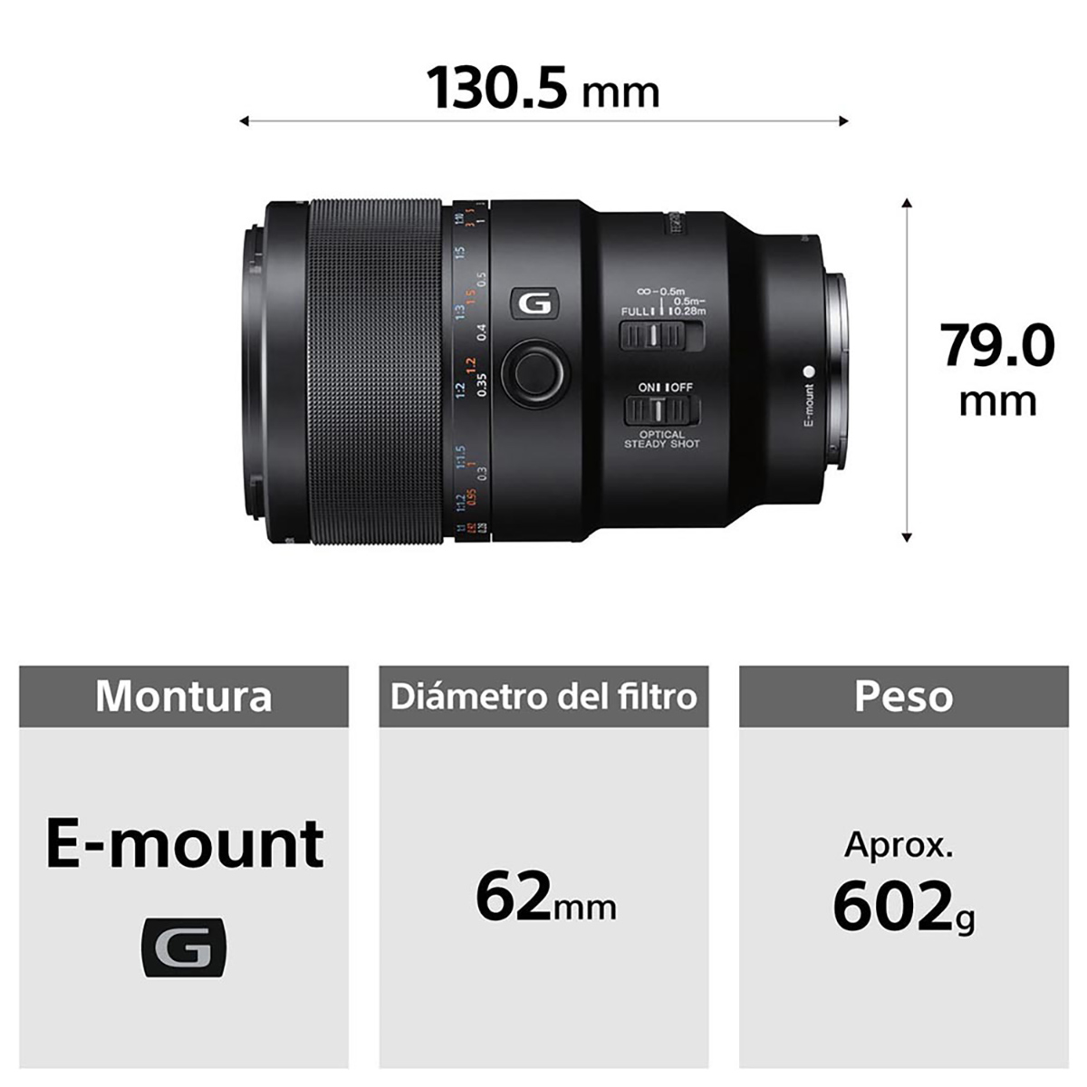 Lente Sony Fe 90 Mm F2.8 Macro G Oss Sel90m28g image number null
