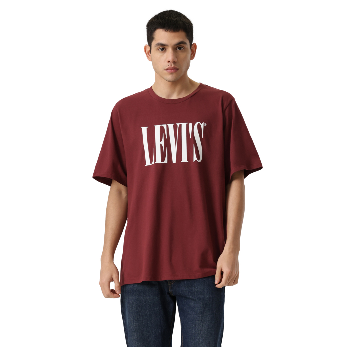 Playera con Grafico Levi's Rojo Manga Corta para Hombre Plus image number null