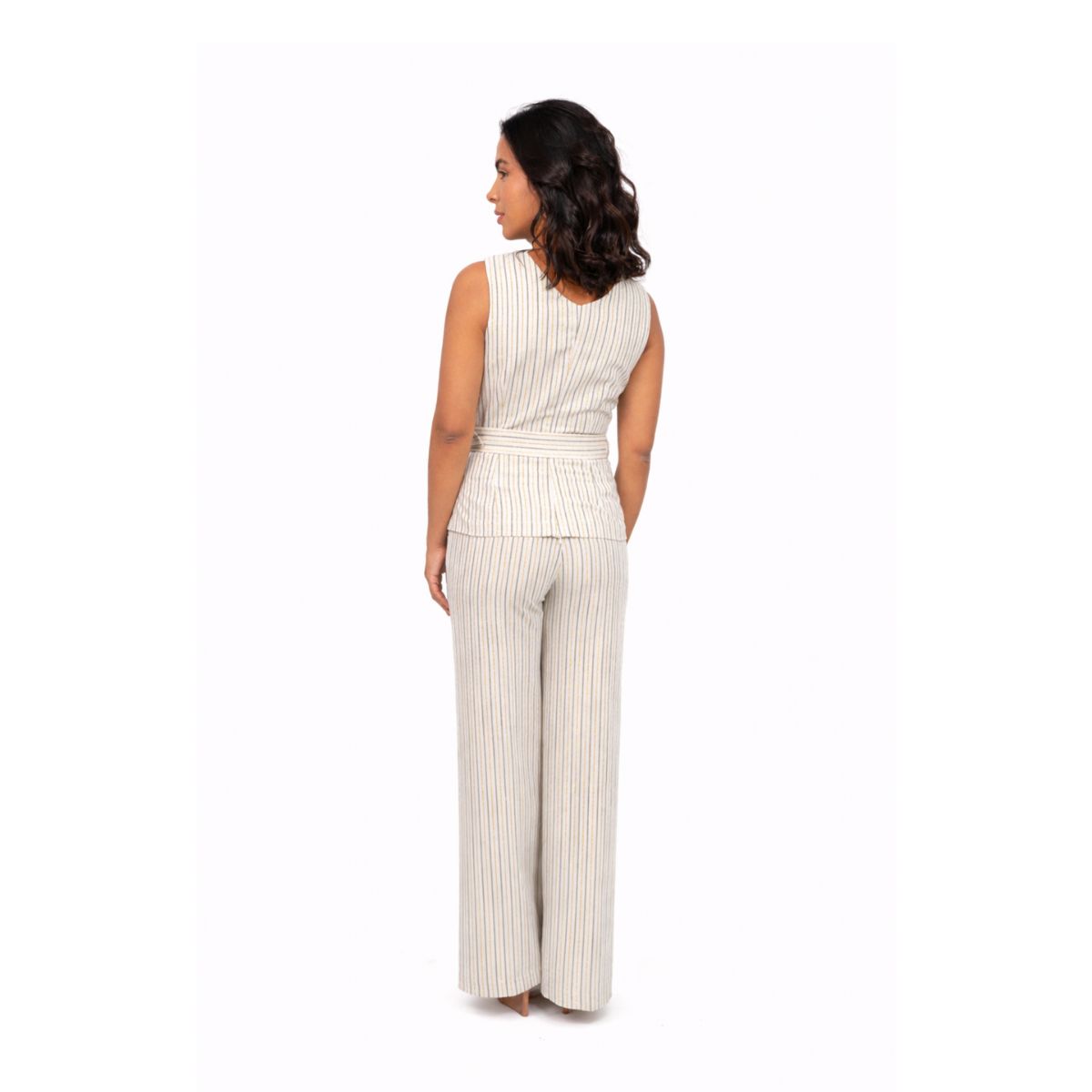 Conjunto 2 piezas pantal&oacute;n ancho y cintur&oacute;n La Difference para mujer image number null