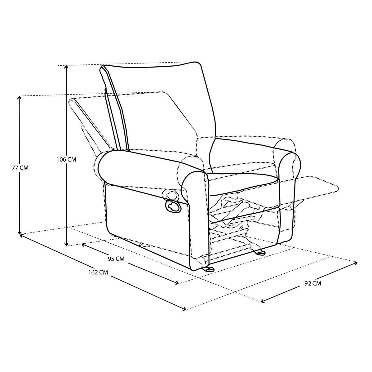 Reclinable Elithia Azul Violanti image number null