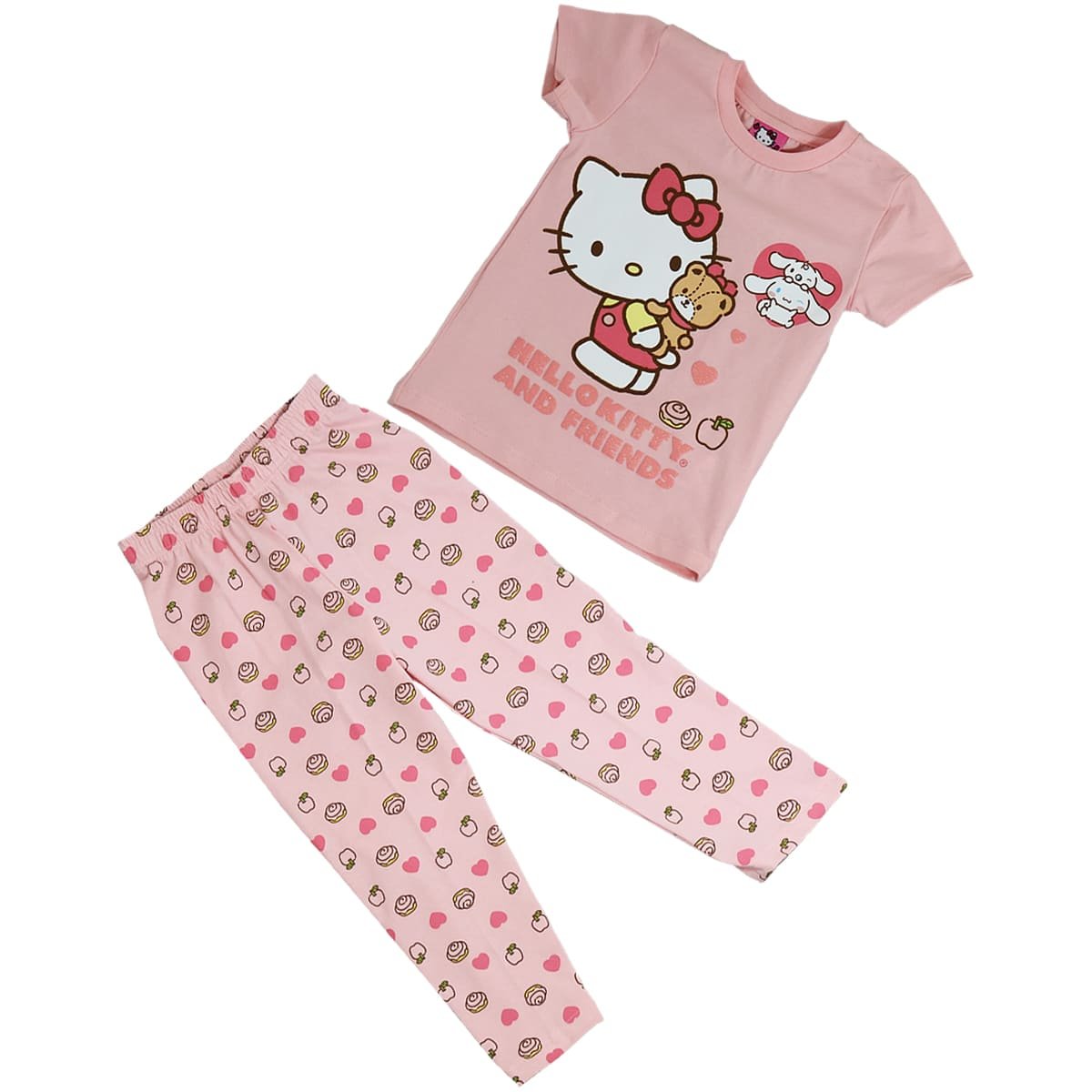 Pijama de Playera Manga Corta y Pantal&oacute;n con Dise&ntilde;o Hello Kitty para Ni&ntilde;a image number null