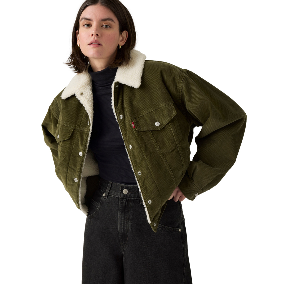 Chamarra 90's Sherpa Trucker Levi&acute;s para Mujer image number null
