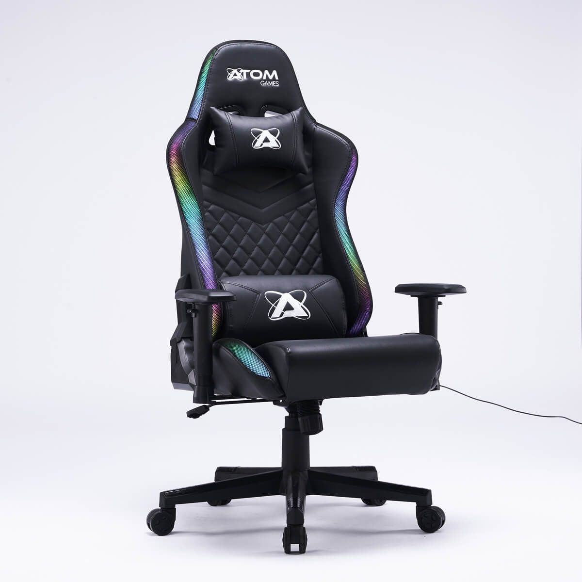 Silla Gamer Rgb Atom Games Negra image number null