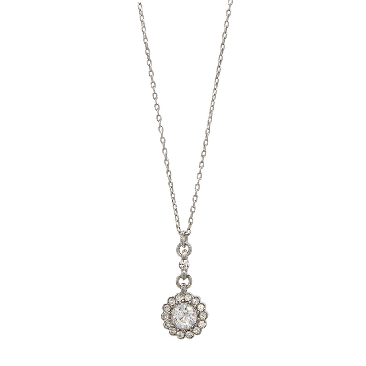 Dije con Cadena con Cz Corte Redondo y Pave Carre image number null